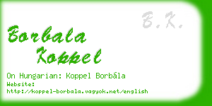 borbala koppel business card