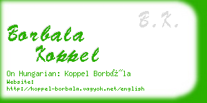 borbala koppel business card